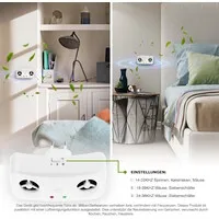 Ongedierte- en insectenverjager voor stopcontact | 3 standen | variabele frequenties | met luchtreiniging | tot 100 m²