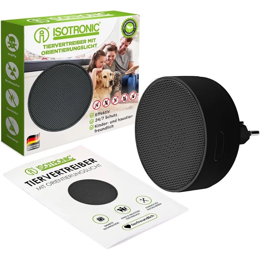 Ultrasone spinnenverjager voor stopcontact | 50 m² | 20-70 kHz met nachtlampje