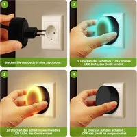 Spinnenverjager voor stopcontact | variabele frequenties | nachtlampje in 2 kleuren | tot 50 m²