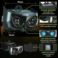Solar wildverjager set van 2 | LED-afweerlicht (blauw) | buiten | tot 10 m bereik | diervriendelijk
