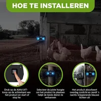 Solar wildverjager set van 2 | blauw LED-afweerlicht voor buiten