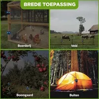 Solar wildverjager set van 2 | blauw LED-afweerlicht voor buiten