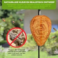 Nep wespennest set van 2 | 15 x 18 cm | weerbestendig voor buiten