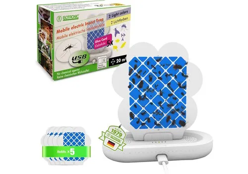 Isotronic UV insectenval met kleefplaat set van 2