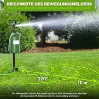 Waterstraal dierenverjager met PIR bewegingssensor | 110° | 6-8 meter