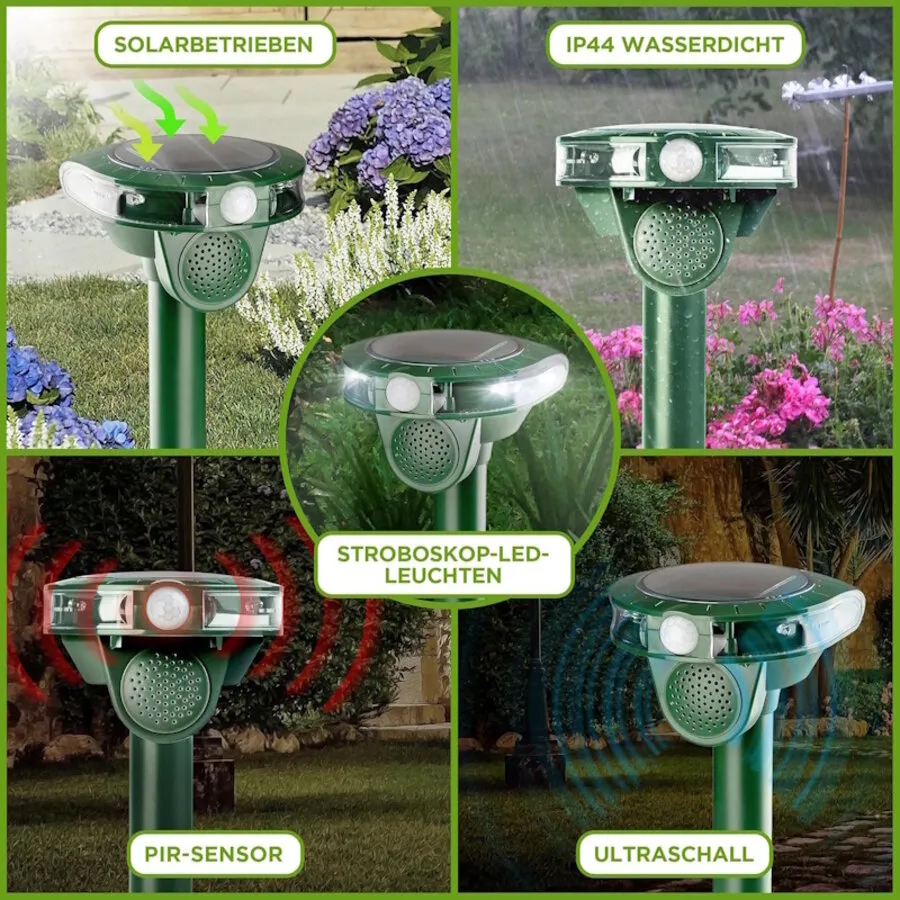 Solar dierenverjager met PIR bewegingsmelder | 110° | 10 meter