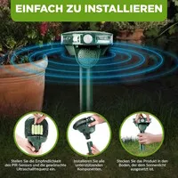 Solar dierenverjager met PIR bewegingsmelder | 110° | 10 meter