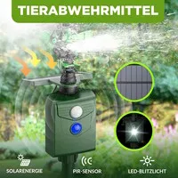 Solar watersproeier met bewegingssensor | waterstraal en LED-flits | tot 8 meter