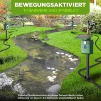 Solar watersproeier met bewegingssensor | waterstraal en LED-flits | tot 8 meter