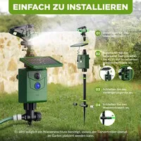 Solar watersproeier met bewegingssensor | waterstraal en LED-flits | tot 8 meter