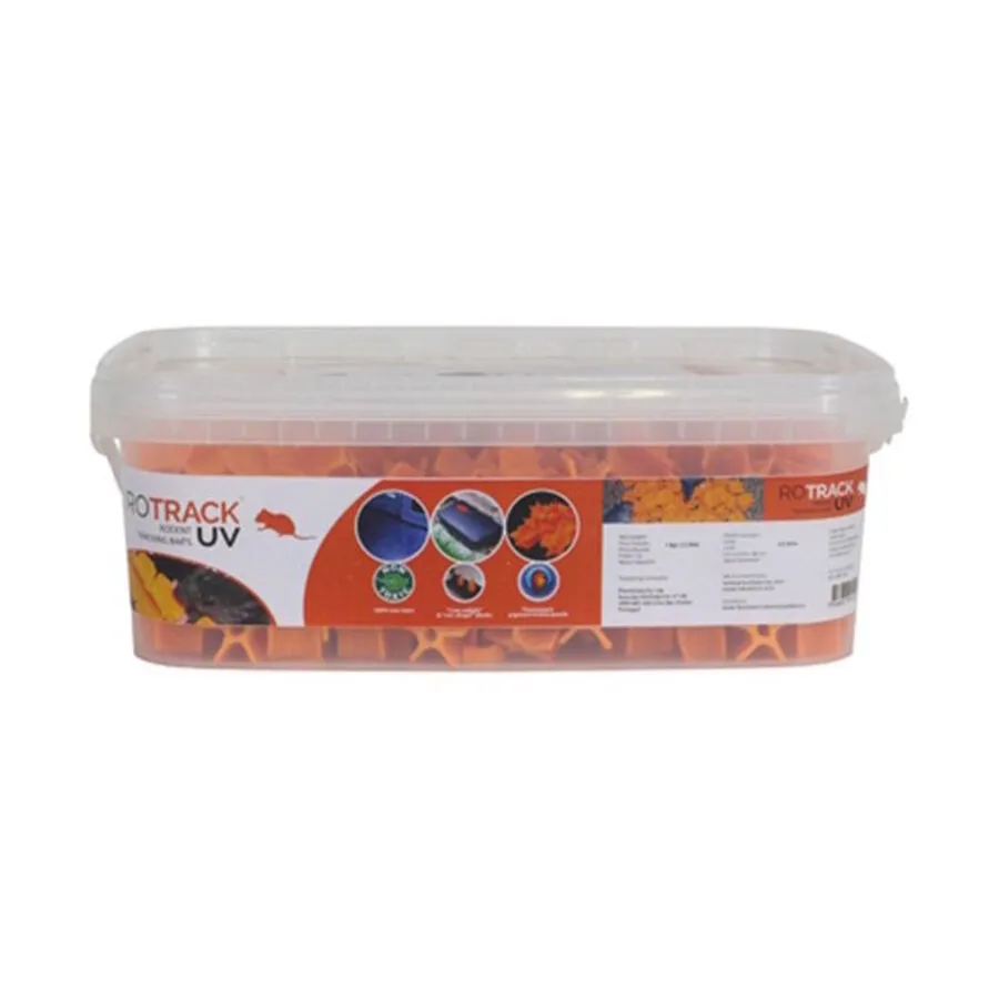 UV oranje monitoringsblokjes 4 kg | gifvrije traceerblokjes voor muizen en ratten