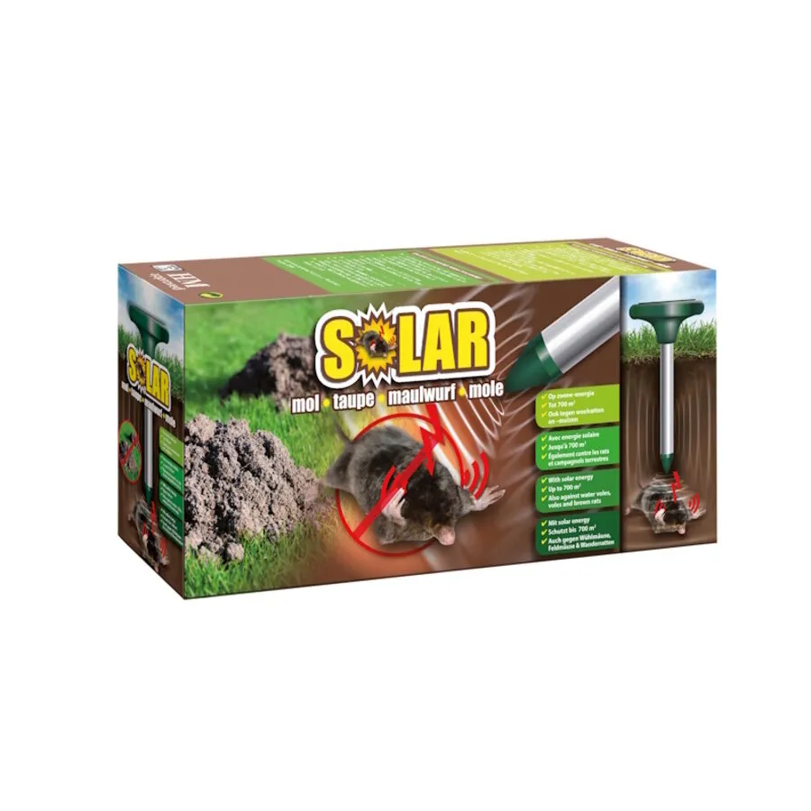 Solar mollenverjager op zonne-energie | tot 700 m² bereik