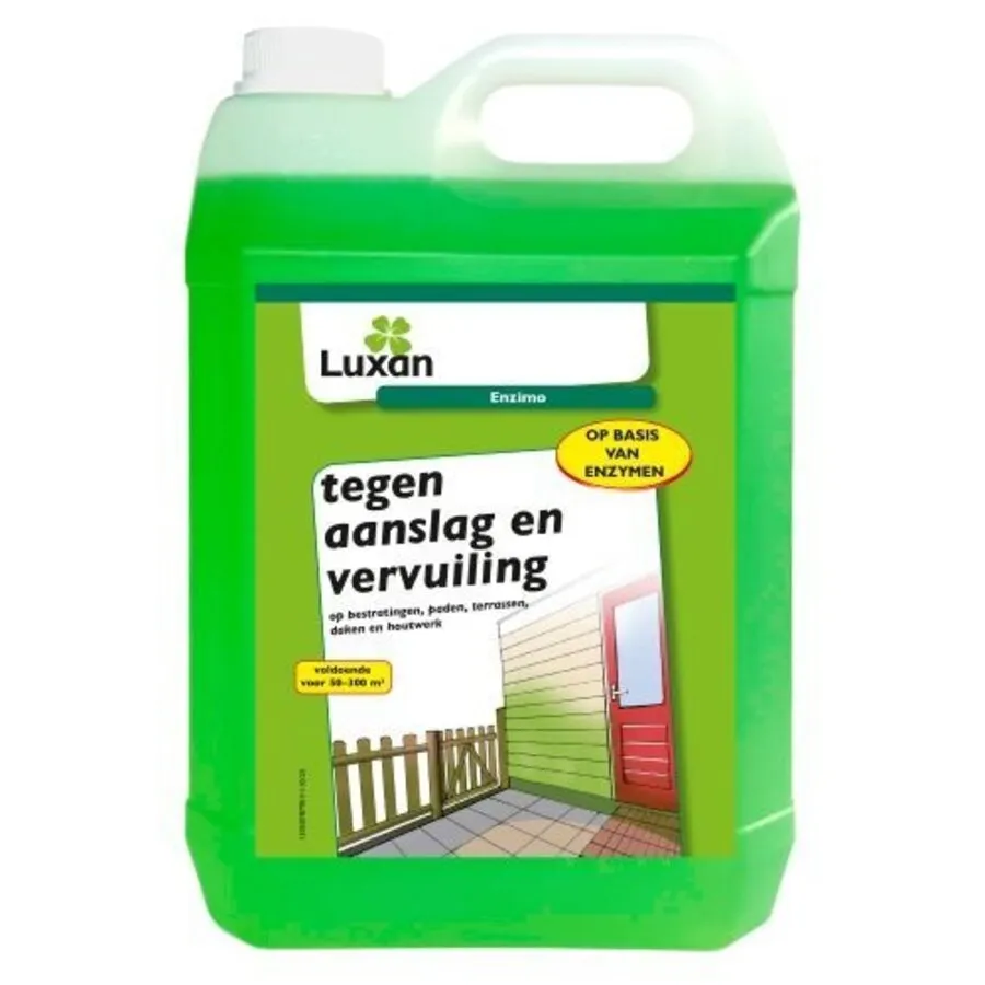 Enzymatische groene aanslag reiniger 5 liter | dieptereiniging voor terras, dak en hout