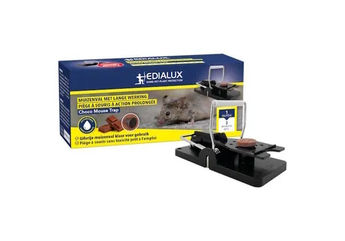 Edialux Chocolade muizenval met herbruikbare lokdoos