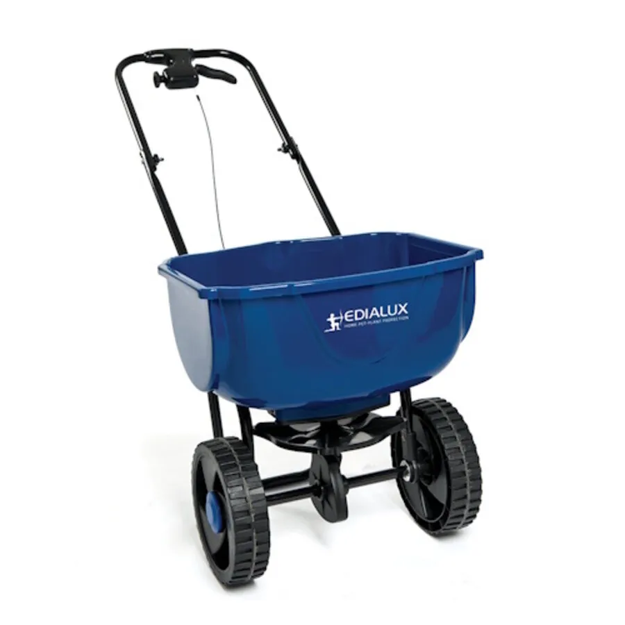 Meststofstrooier 27 liter | strooiwagen voor mest, graszaad en strooizout