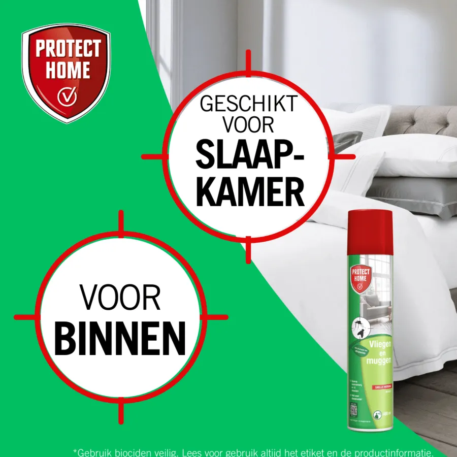 Vliegen- en muggenspray 400 ml | omgevingsspray tegen vliegende insecten