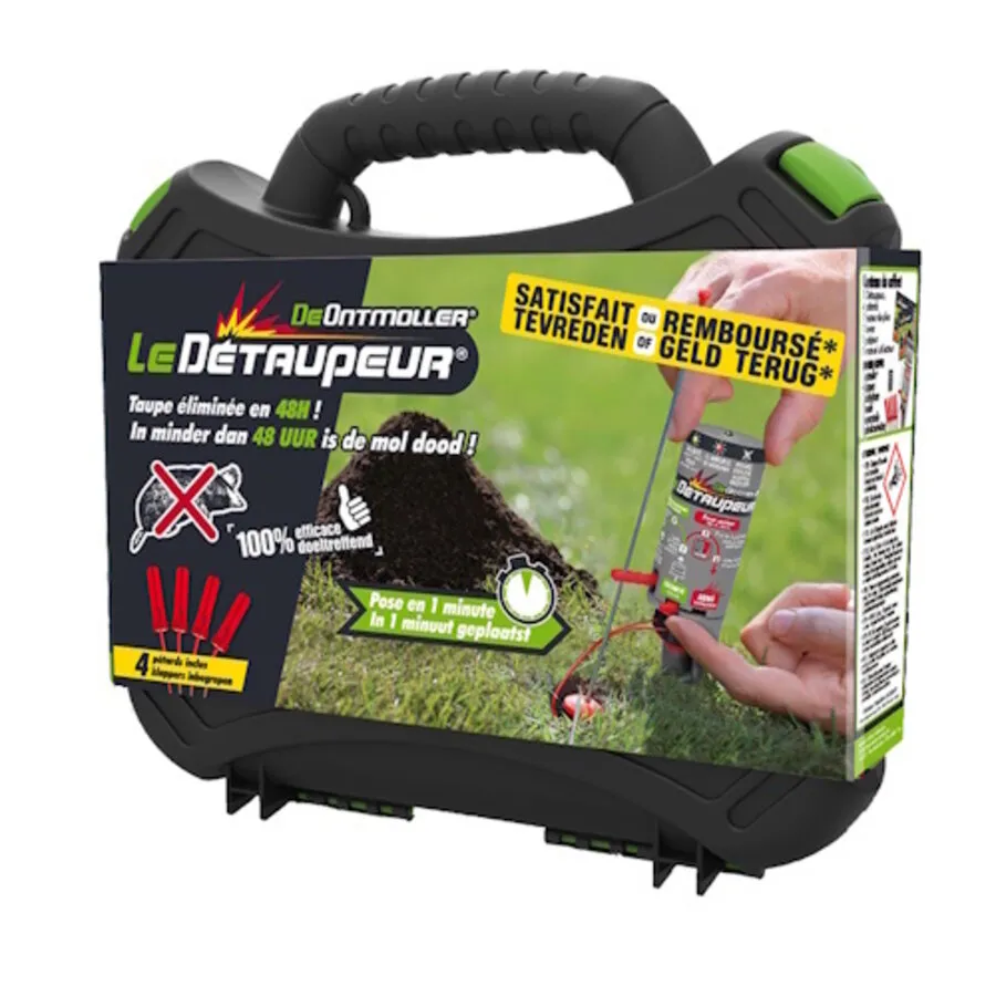 Ontmoller startkit met 4 klappers | complete mollenbestrijding set in koffer