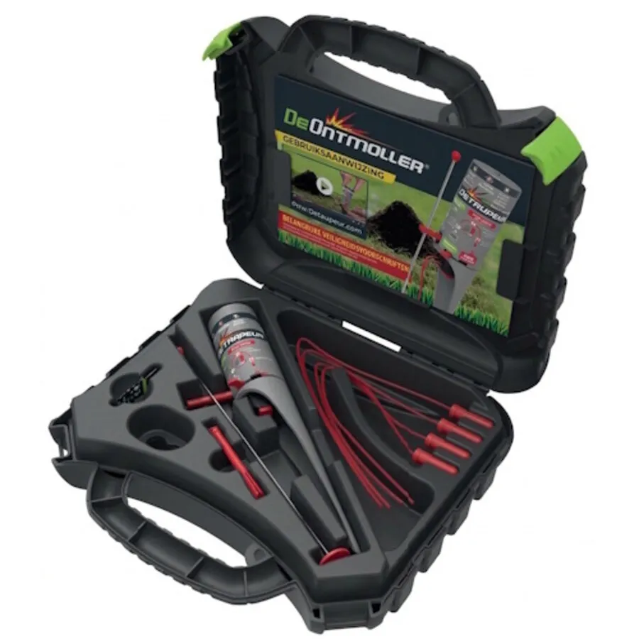 Ontmoller startkit met 4 klappers | complete mollenbestrijding set in koffer