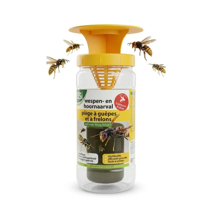 Herbruikbare wespen- en hornaarsval met lokstof | incl. 200 ml lokstofconcentraat