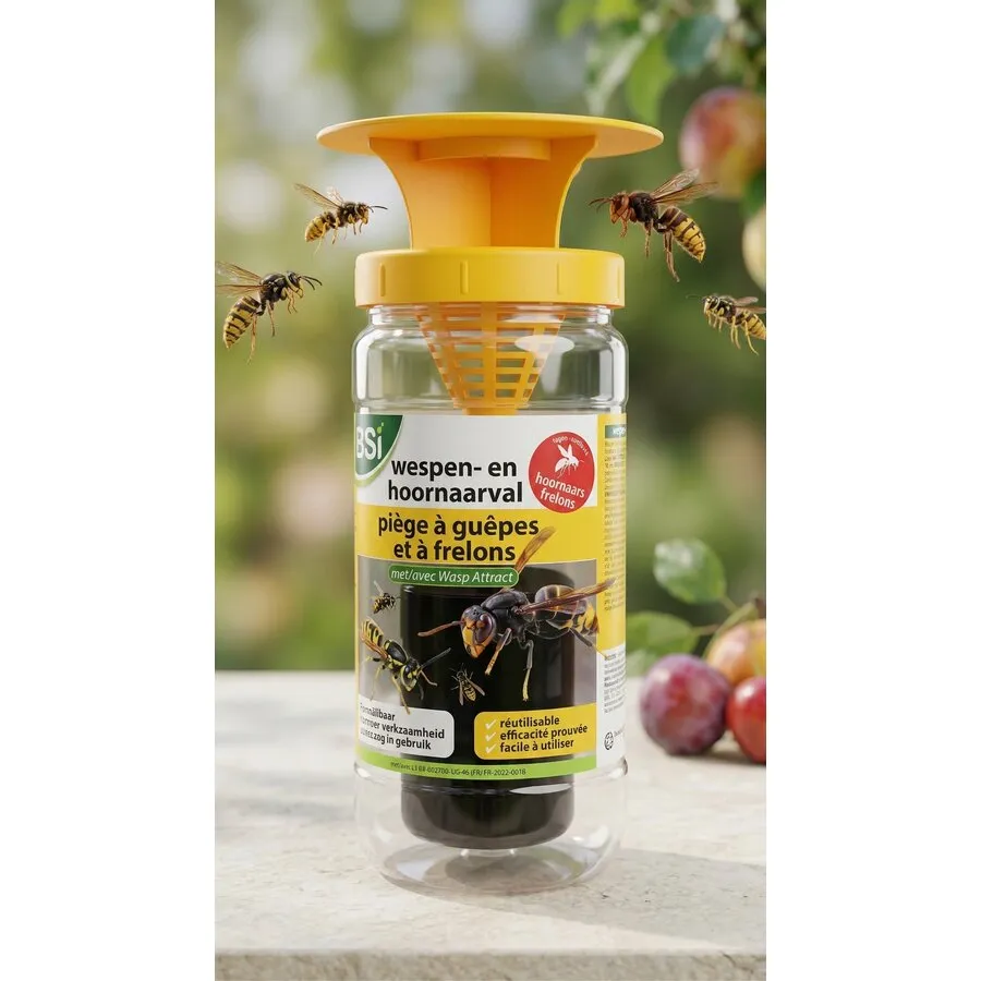 Herbruikbare wespen- en hornaarsval met lokstof | incl. 200 ml lokstofconcentraat