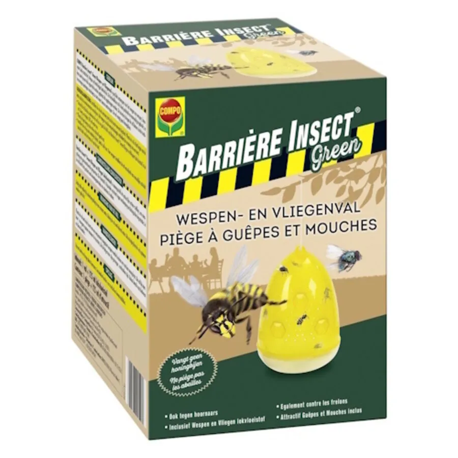 Barrière herbruikbare wespen- & vliegenval voor buiten | inclusief 125 ml lokstof