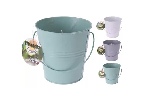 Progarden Citronella kaars in metalen emmer 10 cm