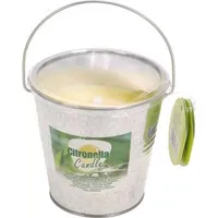 Citronellakaars in metalen emmertje 10 x 10 cm | buitenkaars om muggen te verjagen