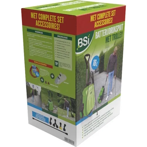 BSI Batterijdrukspuit 16L met trolley en accessoirepakket