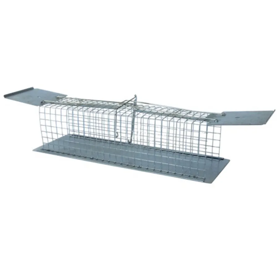 Rattenvangkooi met 2 ingangen | 37 x 11 x 11 cm | levend vangen