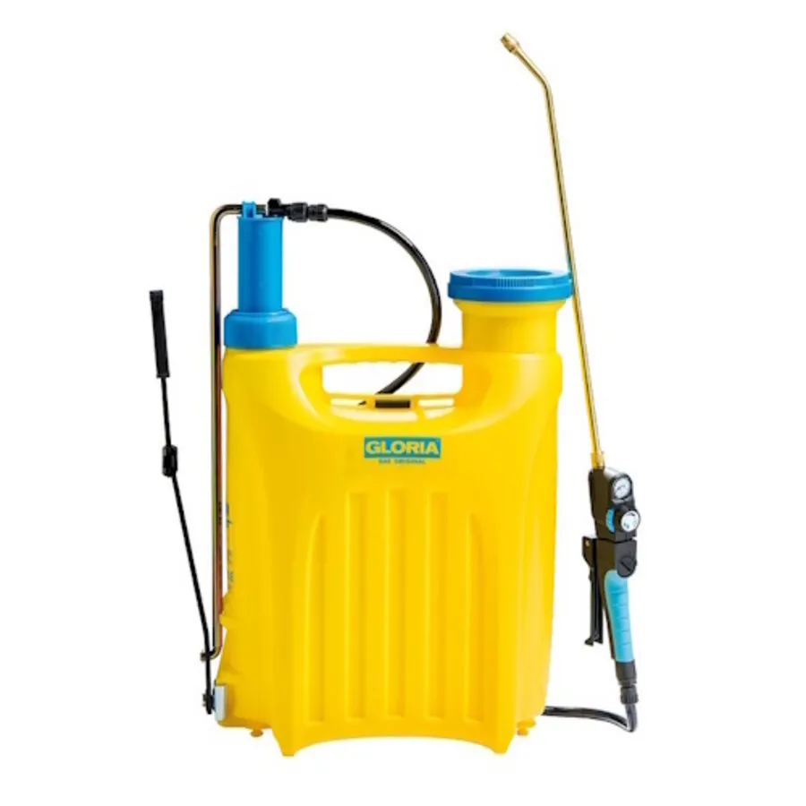 Rugspuit 18 liter kunststof | met manometer, drukregelaar en 50 cm verlenglans