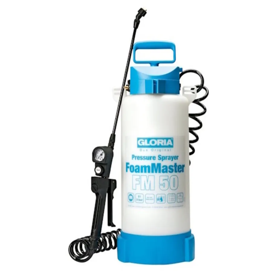 Professionele foamdrukspuit 5 liter | instelbare schuimkwaliteit | manometer & compressoraansluiting