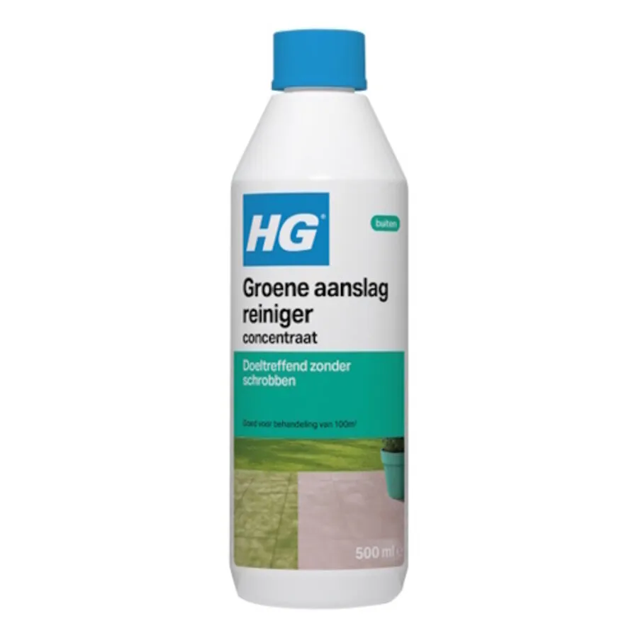 Groene Aanslagreiniger Concentraat 500 ml | Verwijdert algen op terras en bestrating tot 100 m²