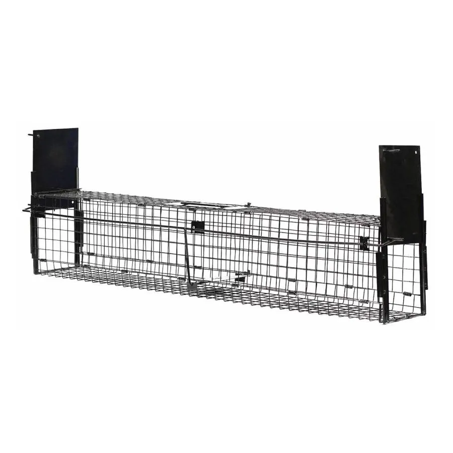 Vangkooi voor marters 2-deurs doorloopval 105x16x20 cm | 2 ingangen | handvat met beschermplaat