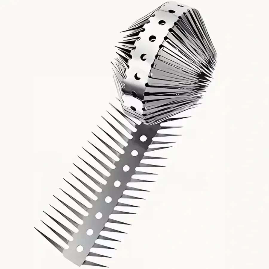 Anti-klim spike strip RVS 1 meter | voorkomt opklimmen door ratten en andere klimmers