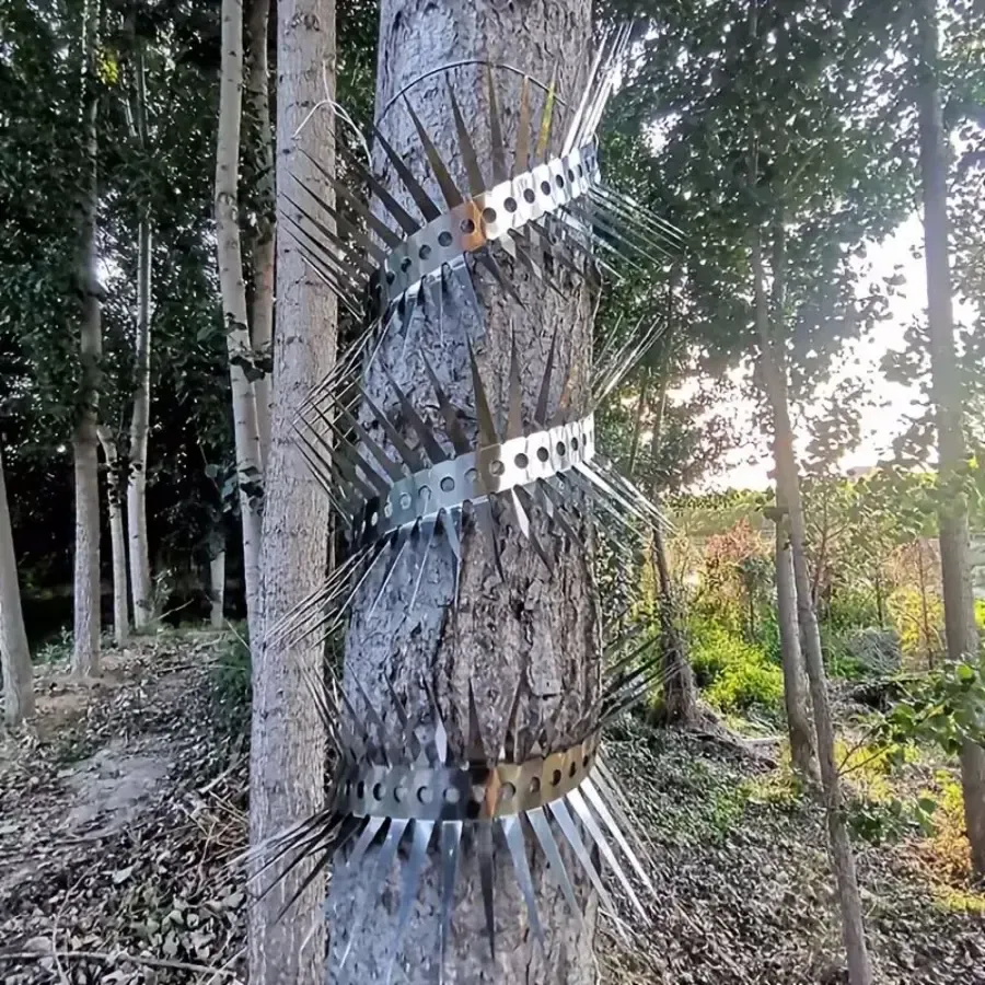 Anti-klim spike strip RVS 1 meter | voorkomt opklimmen door ratten en andere klimmers