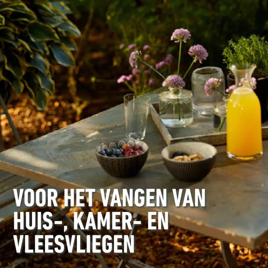 Vliegen vangzak met lokstof voor buiten | vangt tot 20.000 vliegen