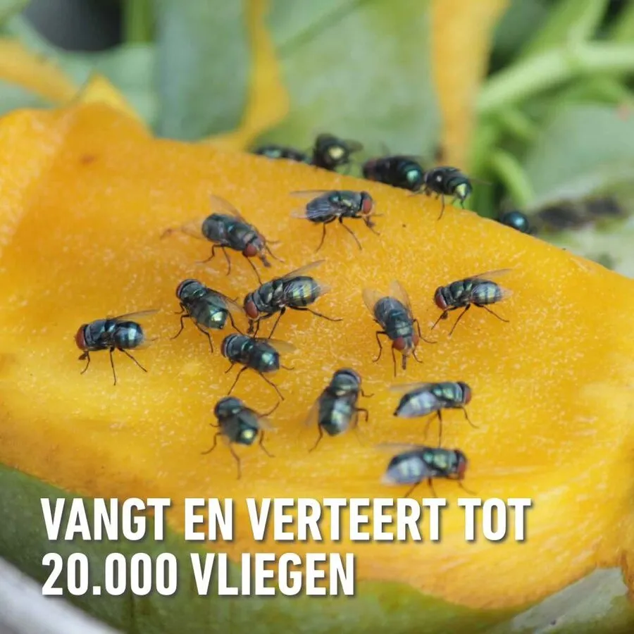 Vliegen vangzak met lokstof voor buiten | vangt tot 20.000 vliegen