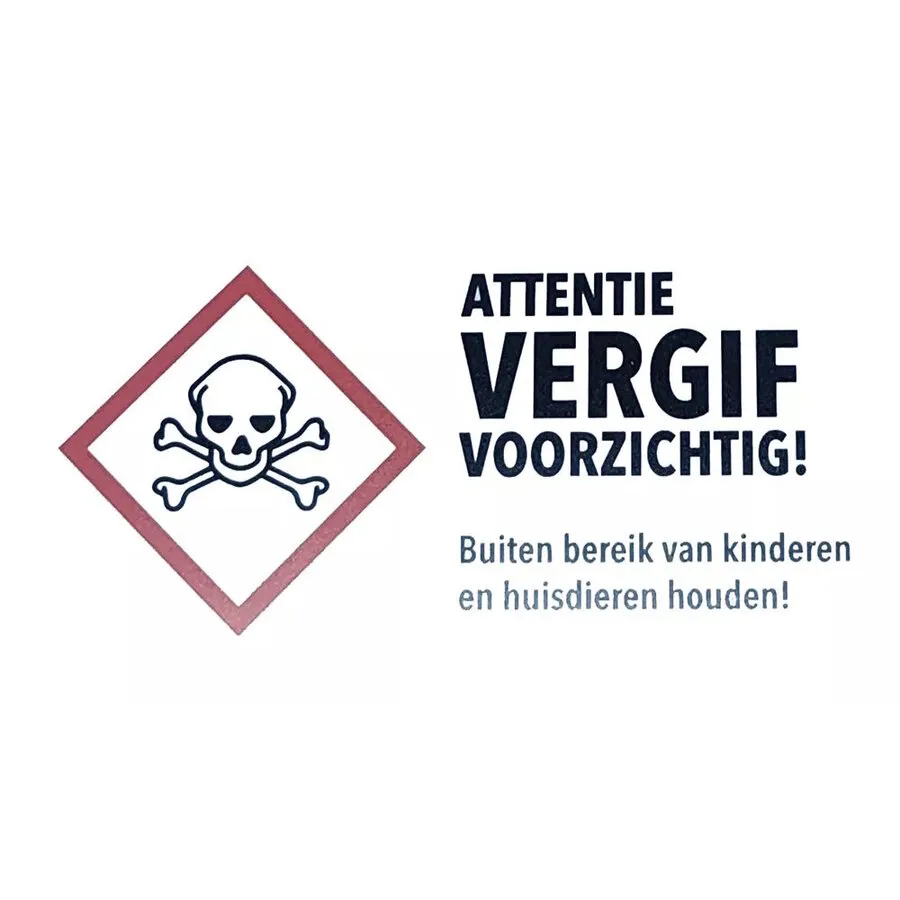 Gevarensticker muis-ratvoerkist | 12 Stuks