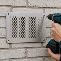 Plat RVS voorzetrooster | voor ventilatieopeningen | RVS304