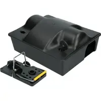Voerdoos Rat Dual Bait met rattenklem en sleutel | 23,5 x 19,5 x 10,5 cm