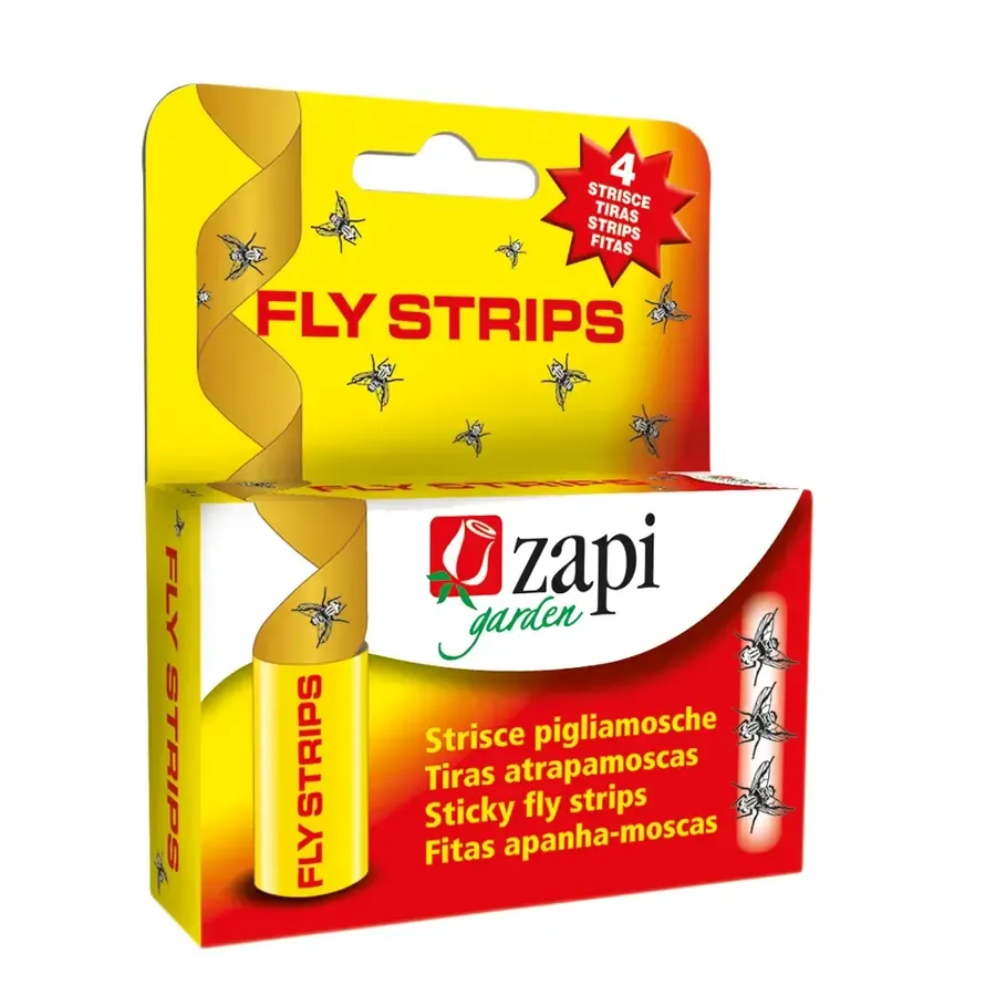 Vliegen lijmstrips 4 stuks | gifvrije vliegenvanger voor binnen