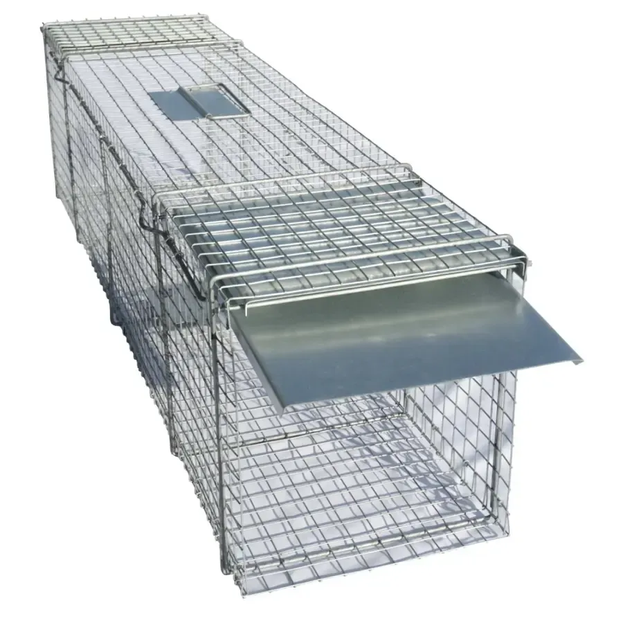 Grote 2-deurs doorloopval 122 x 29 x 32 cm voor levend vangen