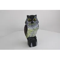 Uil vogelverschrikker 40 cm met windgedreven bewegende kop