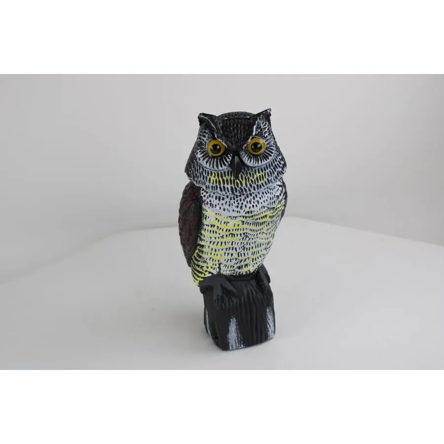 Uil vogelverschrikker 40 cm met windgedreven bewegende kop