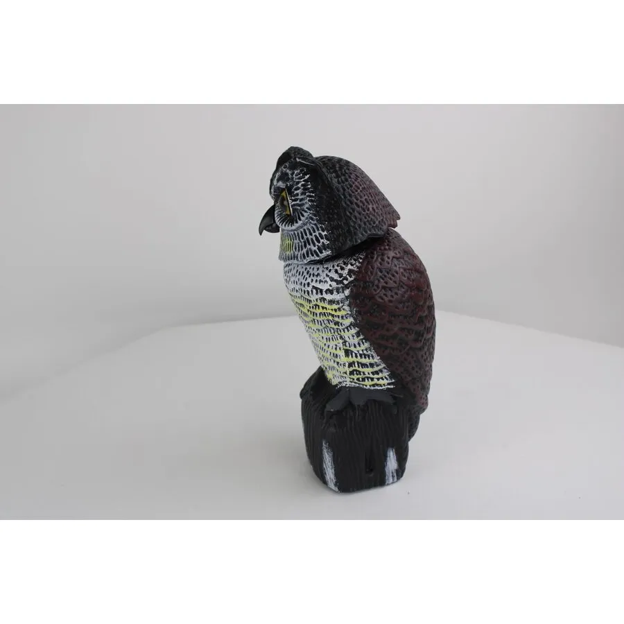 Uil vogelverschrikker 40 cm met windgedreven bewegende kop