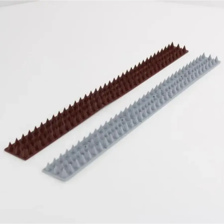 Bruine anti-klimstrip 50 cm | Puntstrip tegen vogels, katten en marters