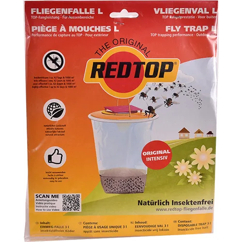 Redtop Vliegenval wegwerp voor buiten