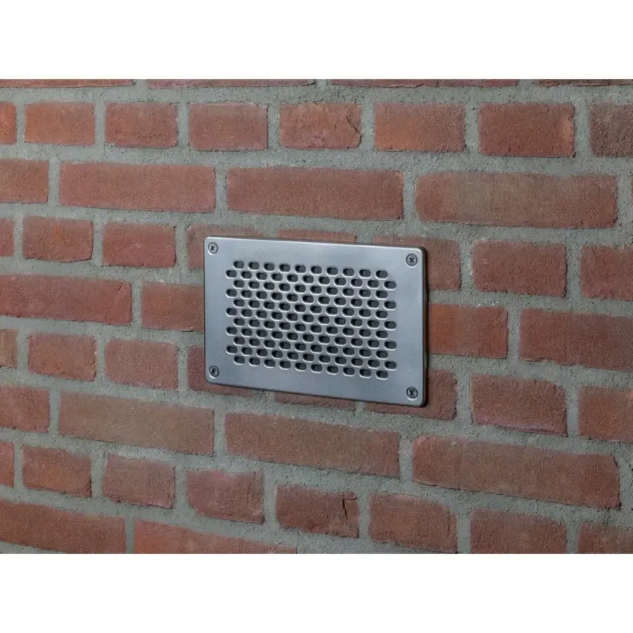 RVS voorzetrooster 10 x 14 cm voor gevel- en ventilatieopeningen