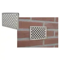 RVS voorzetrooster 25 x 15 cm voor gevel en ventilatieopeningen
