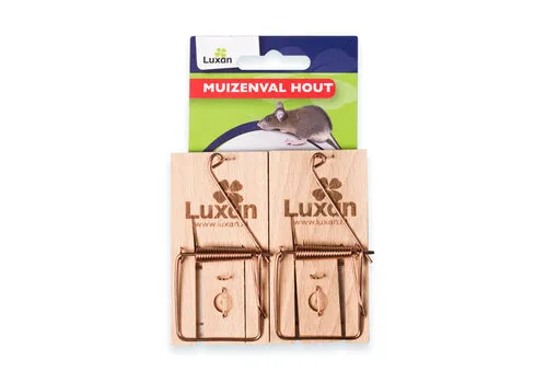 Luxan Houten muizenval 2 stuks